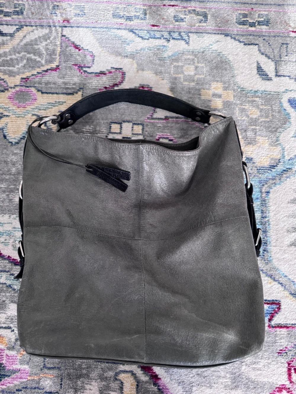 Tano Handbags Grey 2000’s Style Hobo Shoulder Bag